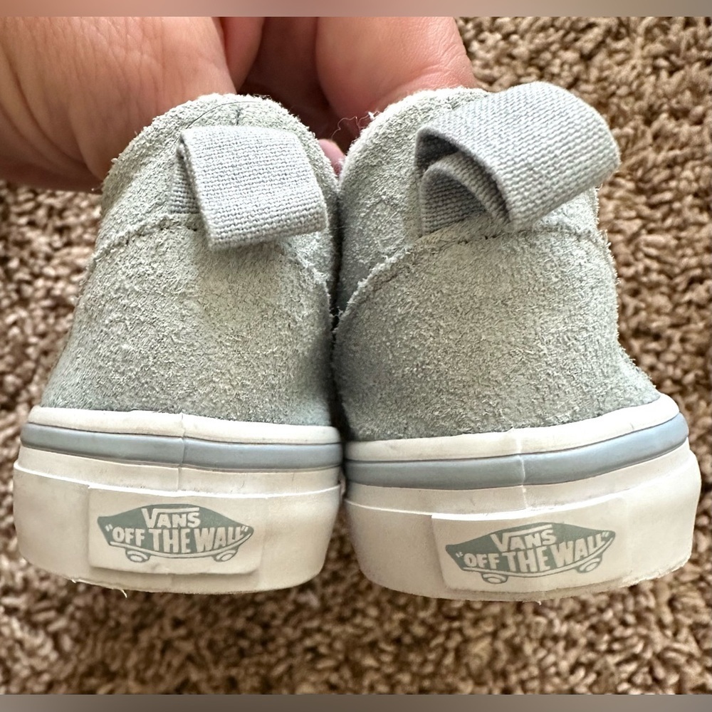 Vans Toddler Slip-On Sneakers, Light Blue Suede, Size 7 - Picture 8 of 8